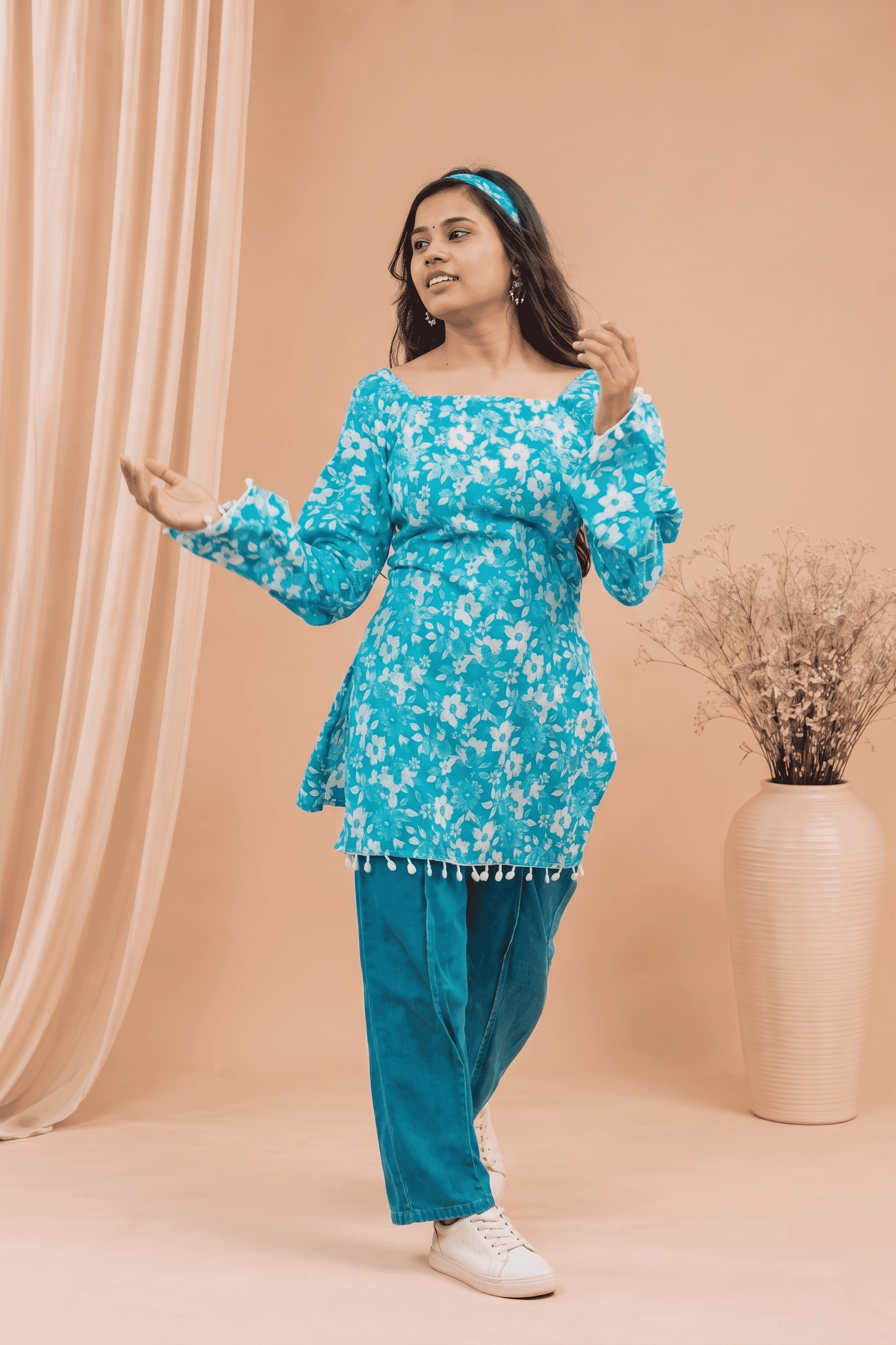 Aqua Bloom Floral Co-ord Set